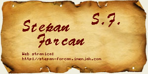 Stepan Forcan vizit kartica